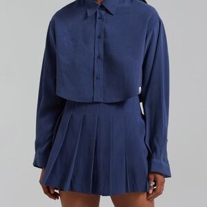 Frankie Shop - Navy Venus Pleated Skirt - Size XS - New without tags